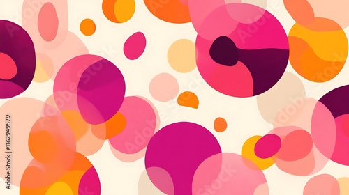 Abstract Colorful Overlapping Circles Design