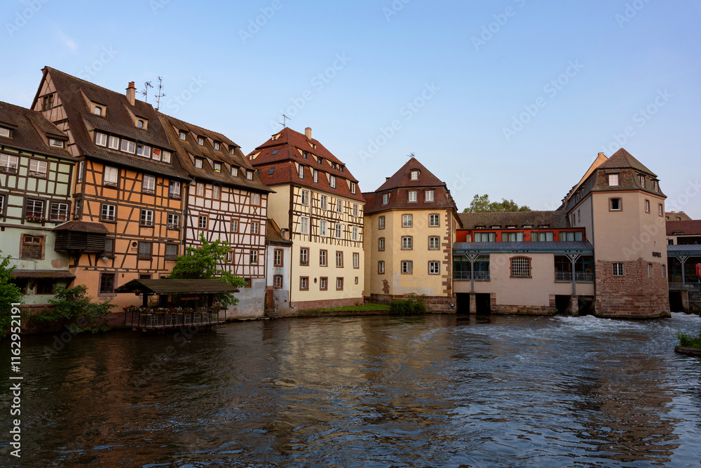 Cute old houses on the canal Petite France in Strasbourg, France. Cute old houses on the canal Petite France in Strasbourg, France.