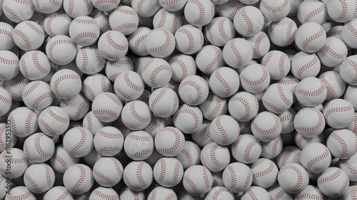 Looping 3D animation with green screen transitions for baseball activities
