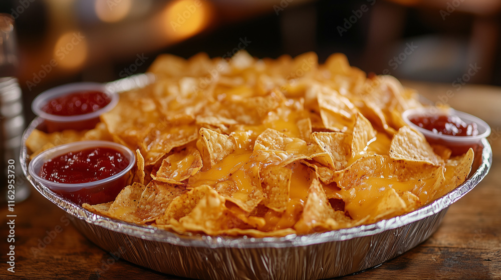 Delicious Nachos with Cheese and Chili Sauce Delicious Nachos with Cheese and Chili Sauce