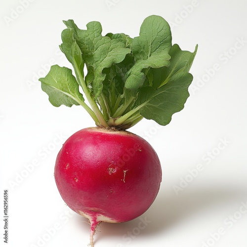 radish, isolated on white background.