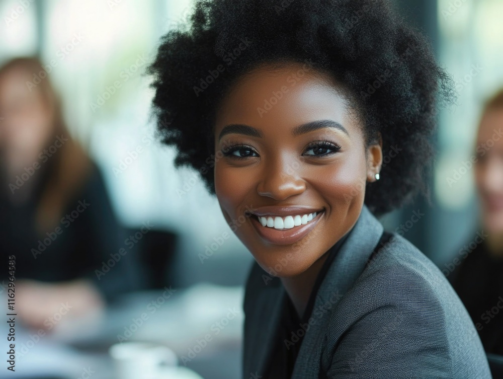 Obraz premium Smiling African-American businesswoman