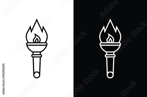 Plumber s torch icon vector on White Background ,Vector Art Illustration on white background.