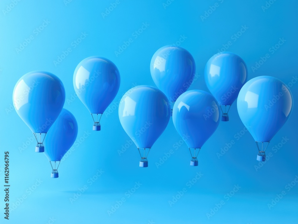 Floating Blue Balloons Floating Blue Balloons