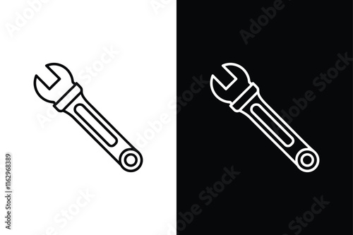 Strap wrench icon vector on White Background ,Vector Art Illustration on white background.