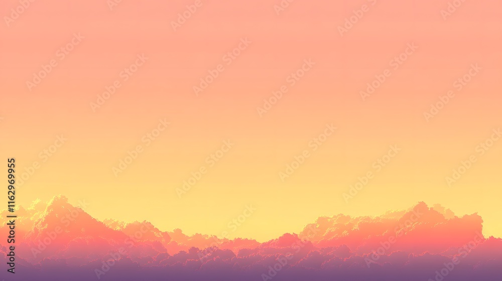 Gradient Sunset Sky with Warm Orange Peach and Soft Lavender Tones Gradient Sunset Sky with Warm Orange Peach and Soft Lavender Tones