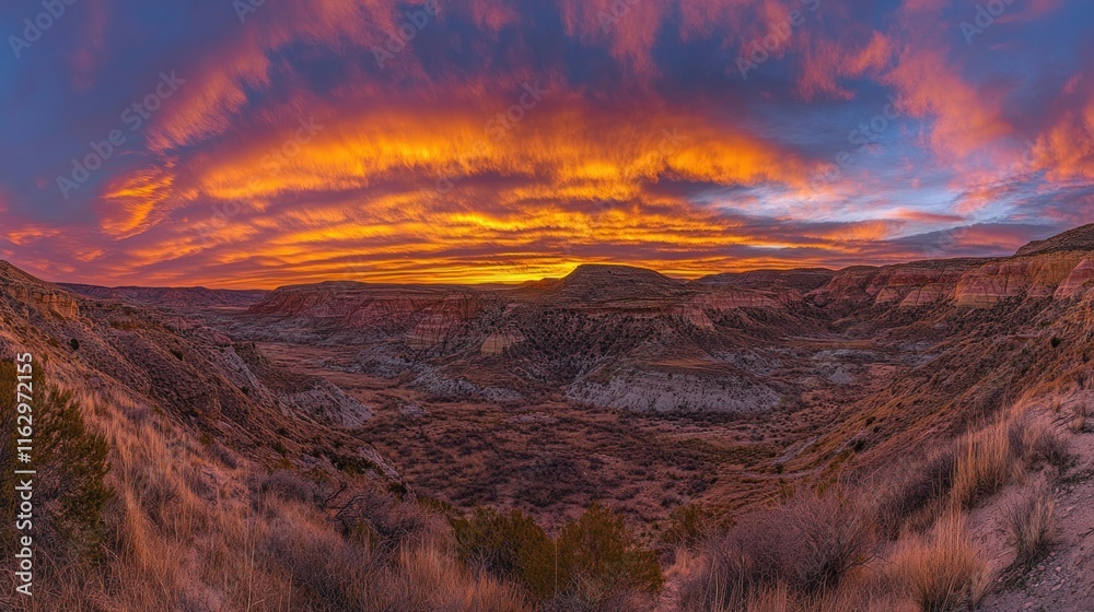 Fototapeta premium Fiery Sunset over the Canyonlands