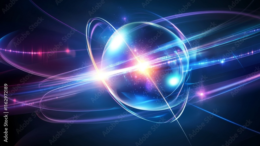 Fototapeta premium Abstract representation of atomic energy.