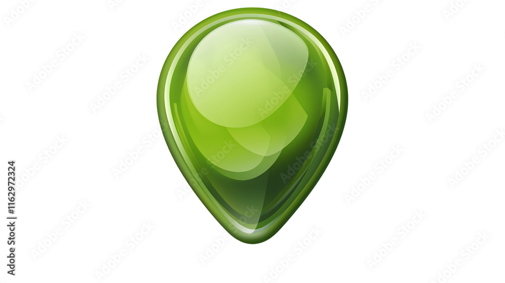 3D green location pin icon with a hollow center, representing navigation, direction, and maps in a sleek, modern design. Isolated on white 3D green location pin icon with a hollow center, representing navigation, direction, and maps in a sleek, modern design. Isolated on white