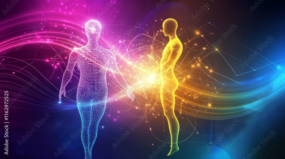 Abstract representation of human connection. Abstract representation of human connection.