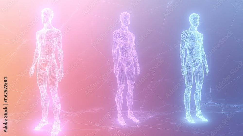 Abstract representation of human figures. Abstract representation of human figures.