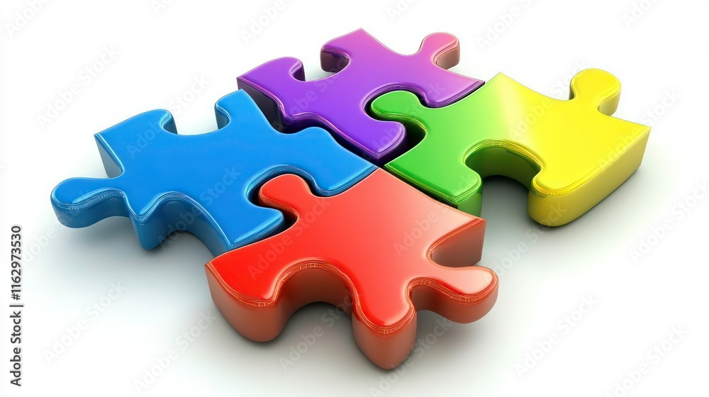 Colorful puzzle pieces symbolize finding solutions and problem-solving. Colorful puzzle pieces symbolize finding solutions and problem-solving.