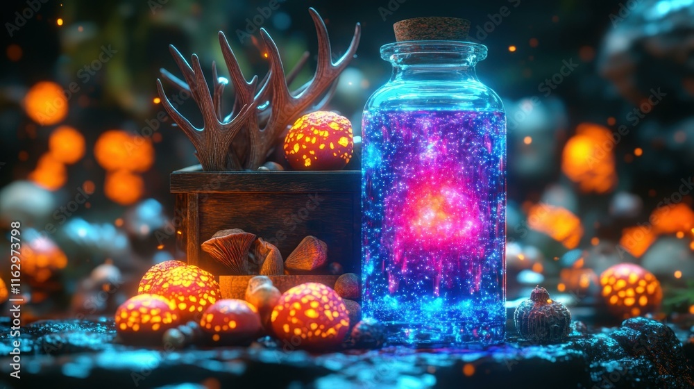 Magical potion ingredients a box of wendigo antlers Magical potion ingredients a box of wendigo antlers
