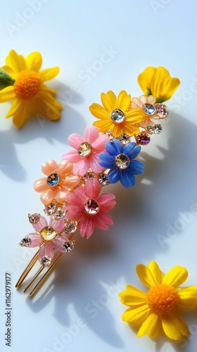Stylish fashion accessories A bejeweled hair clip