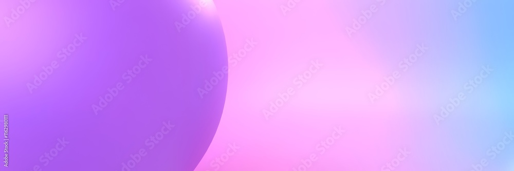 Soft Light Purple Sphere Fragment on Pastel Gradient