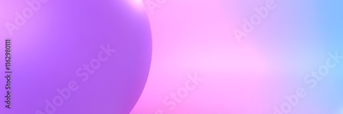 Obraz na płótnie Soft Light Purple Sphere Fragment on Pastel Gradient w salonie