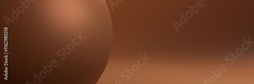 Obraz na płótnie Abstract Dark Brown Sphere Curve on Light Brown Gradient w salonie