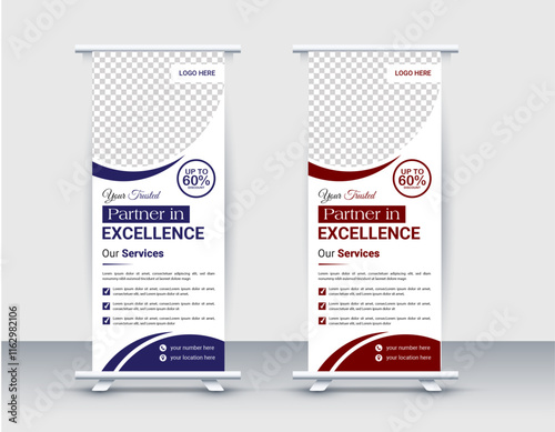 modern creative rollup, unique rollup banner template design. Corporate Business Roll Up Set. Standee Design. 