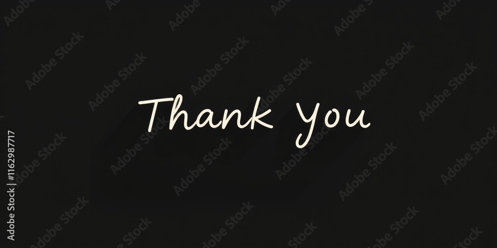 Obraz premium A beautifully crafted thank you banner featuring a warm, handwritten message that conveys appreciation and gratitude, perfect for celebrations and events