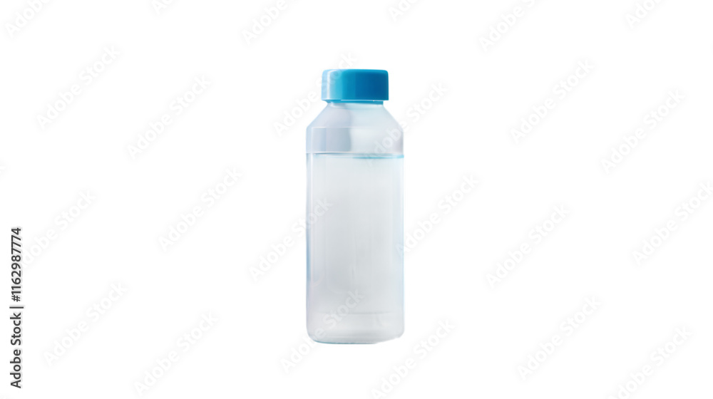 Elegant reusable plastic bottle isolated on white background Elegant reusable plastic bottle isolated on white background