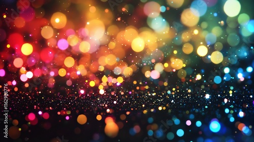 A colorful background with many small dots of different colors