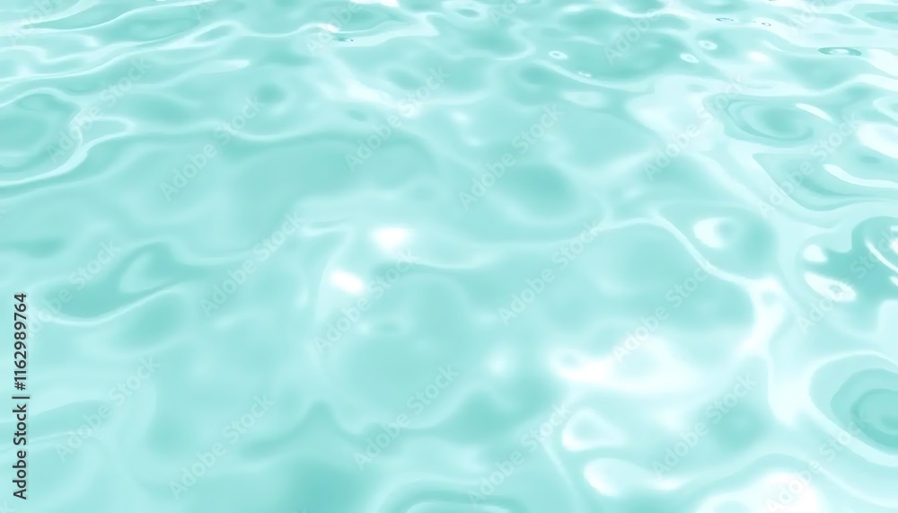 Fototapeta premium Aqua Blue Water Surface Gentle Ripples Background Texture