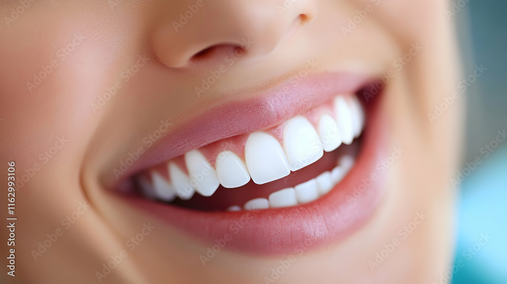 Obraz premium Digital display showing before-and-after images of a patient smile transformation beside a dental chair