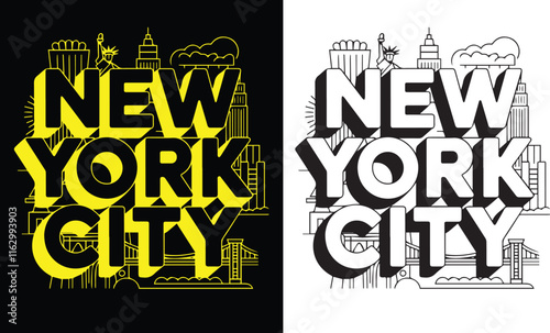 New York City USA America's best t-shirt design, New York typography design