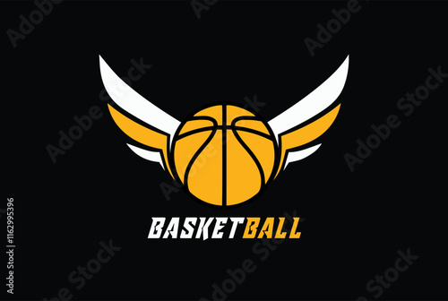 basketball logo lineart simple vector illustration template icon graphic design.