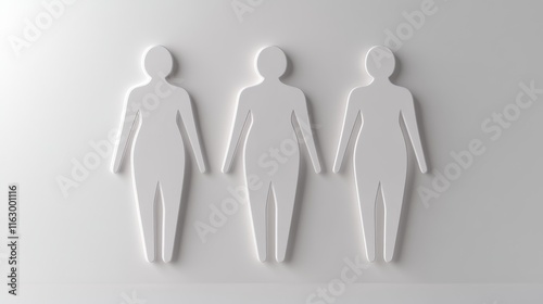 Minimalist representation of body diversity. photo