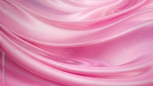 Pink background. Soft wavy folds in the fabric. Tender. Wedding concept. Or baby, newborn greeting card. Delicate beautiful background with copy space for design. Web site. Website header.