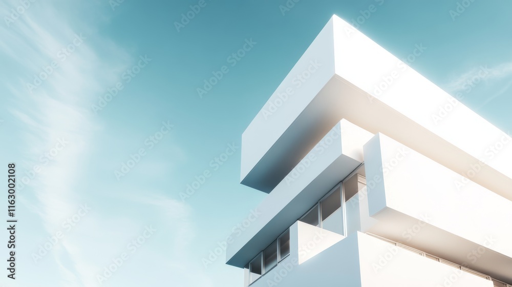 Fototapeta premium Modern architecture with minimalist design elements.