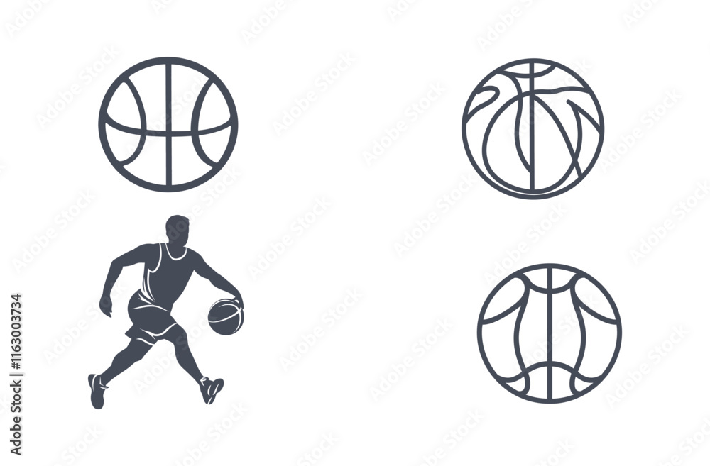 Fototapeta premium basketball player silhouette