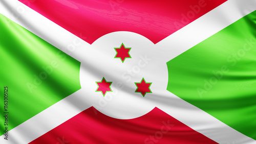 burundi flag picture, close-up shot of burundi nation flag, africa, animated flag background photo, 3D photo of a flag, national symbol of african country, patriotism, full screen photo
