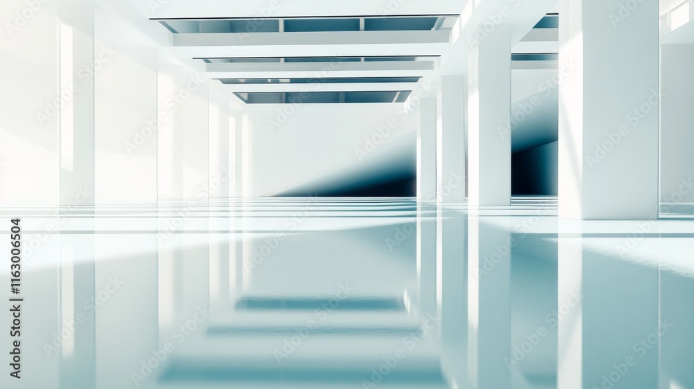 Obraz premium Modern spacious interior with sleek design.