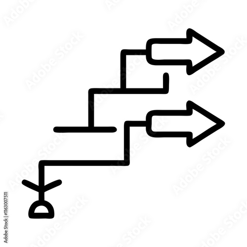 Represents direction, steps, or progress