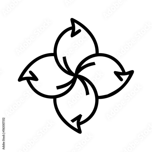Symbolizing rotation, cycles, or movement