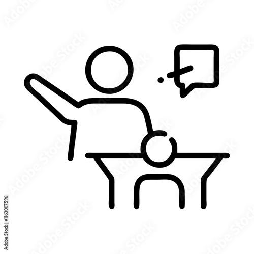 Symbolizes teaching or educational environments