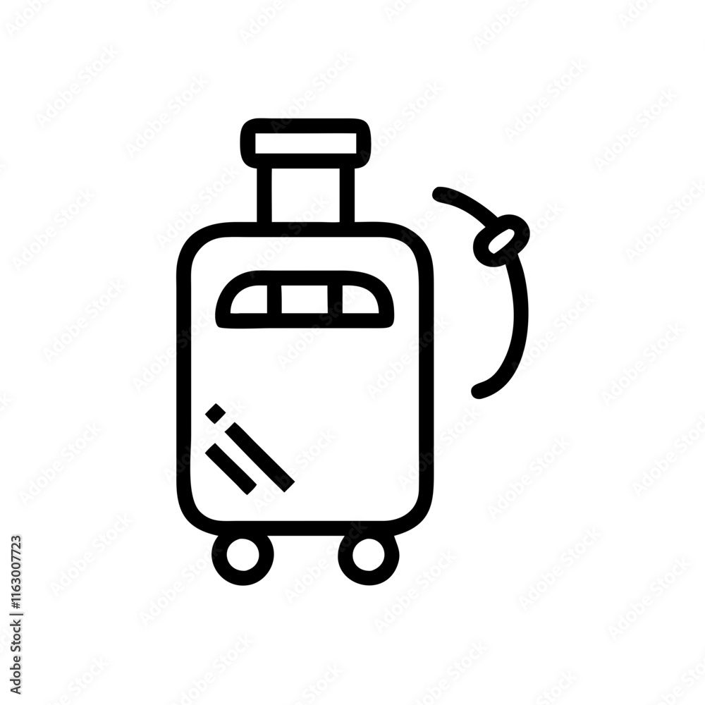 A luggage icon representing travel and preparation. A luggage icon representing travel and preparation.