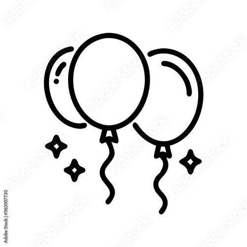 A party balloon icon symbolizing celebrations and joy.