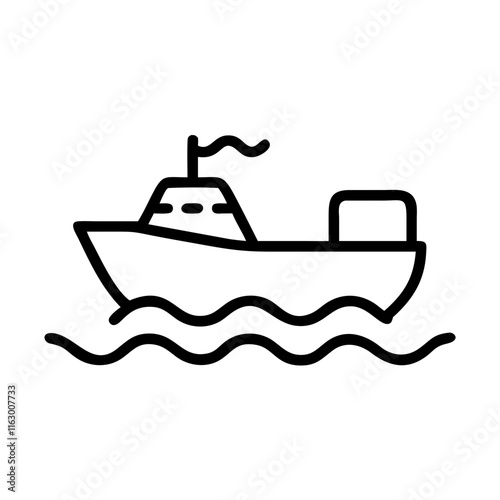 A ship icon symbolizing maritime adventures or relaxation.