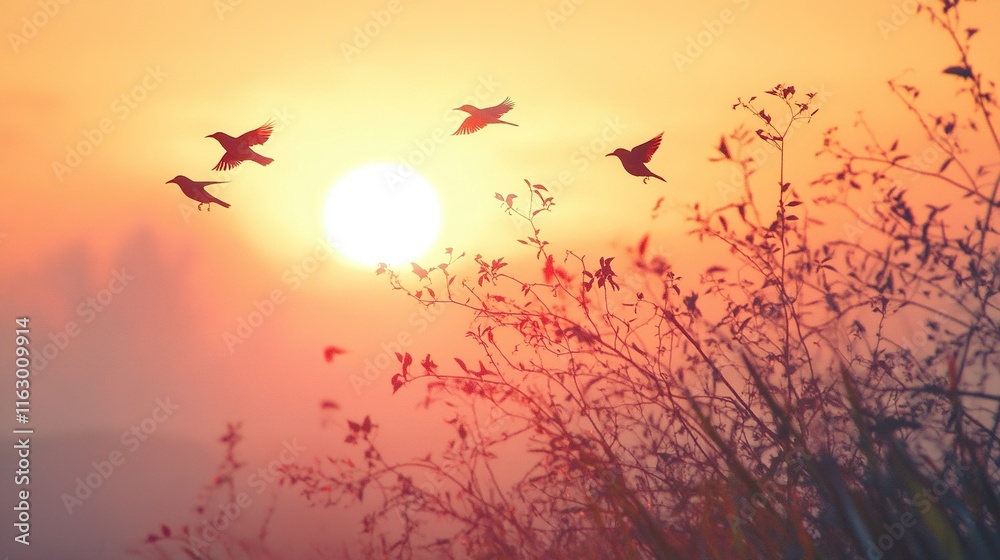 The sound of birds singing at dawn, a natural symphony that welcomes the new day with joy and promise. The sound of birds singing at dawn, a natural symphony that welcomes the new day with joy and promise.