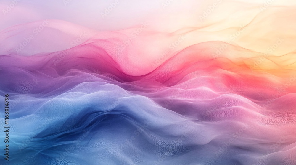 Obraz premium Abstract Pastel Waves Flowing Seamlessly
