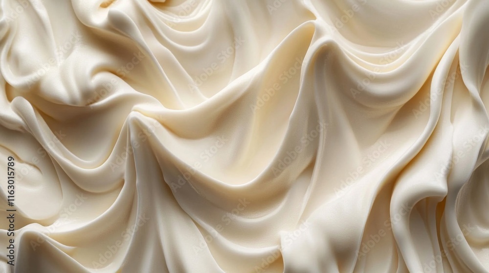 Obraz premium Creamy swirls of whipped cream texture background