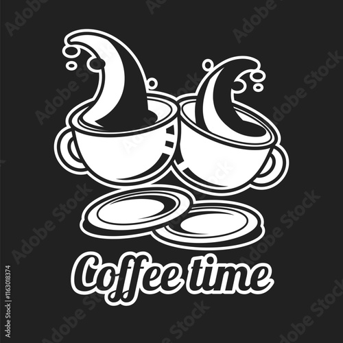 Coffee lovers club today's good mood is sponsored by coffee funny quotes sayings vintage retro dark academia aesthetic. Floral French press drawing illustration for barista shop poster print cut file.