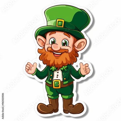 Wallpaper Mural Cheerful leprechaun character with a green outfit celebrating Irish culture in a festive setting. Generative AI Torontodigital.ca