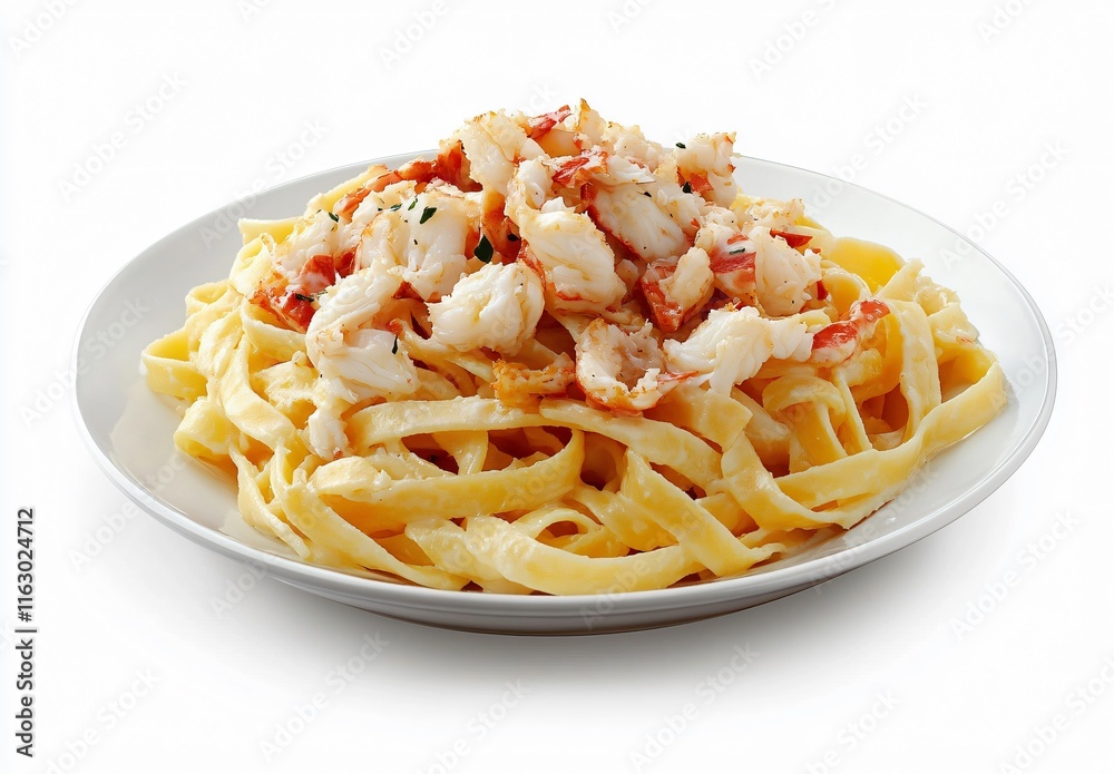 Delicious Lobster Fettuccine Alfredo Pasta Dish Delicious Lobster Fettuccine Alfredo Pasta Dish