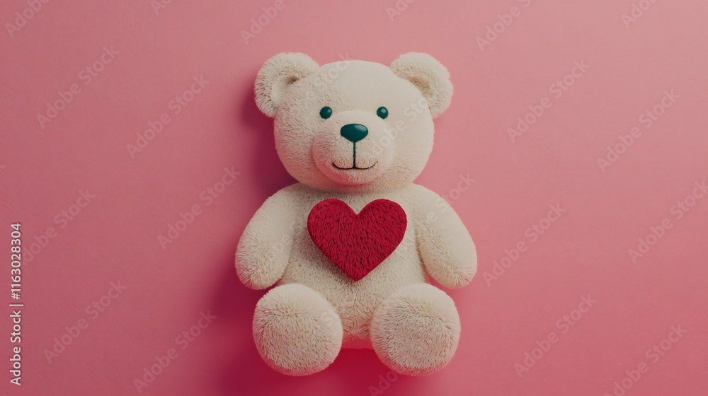Valentine's Day Cute Teddy Bear Holding Red Heart Romantic Valentine s Day Valentine's Day Cute Teddy Bear Holding Red Heart Romantic Valentine s Day