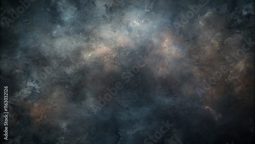 Dark abstract textured background, with subtle gradients of black and gray tones, creating a rough, grainy, and slightly wavy pattern. The texture resembles a chalkboard or charcoal surface with faint