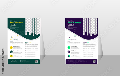 Business flyer design corporate business advertising vector abstract design, Professional business poster design Graphic design layout with triangle